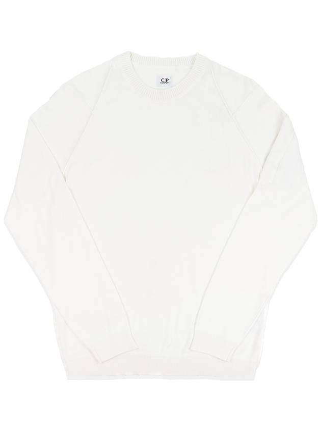 Men's Lens Wappen Long Sleeve Knit Top White - CP COMPANY - BALAAN 2