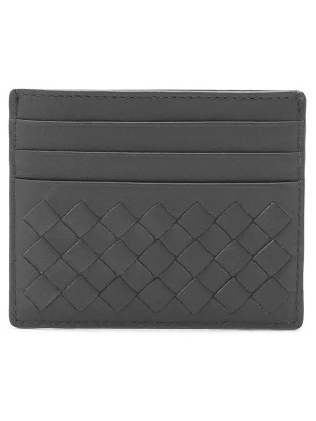 Intrecciato Weaving Card Wallet Grey - BOTTEGA VENETA - BALAAN 3