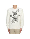 Men's Flower Long Sleeve T-Shirt White - GOLDEN GOOSE - BALAAN 1