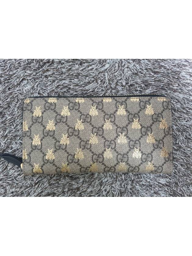 GG Supreme Logo and Bee Pattern Leather Wallet - GUCCI - BALAAN 3