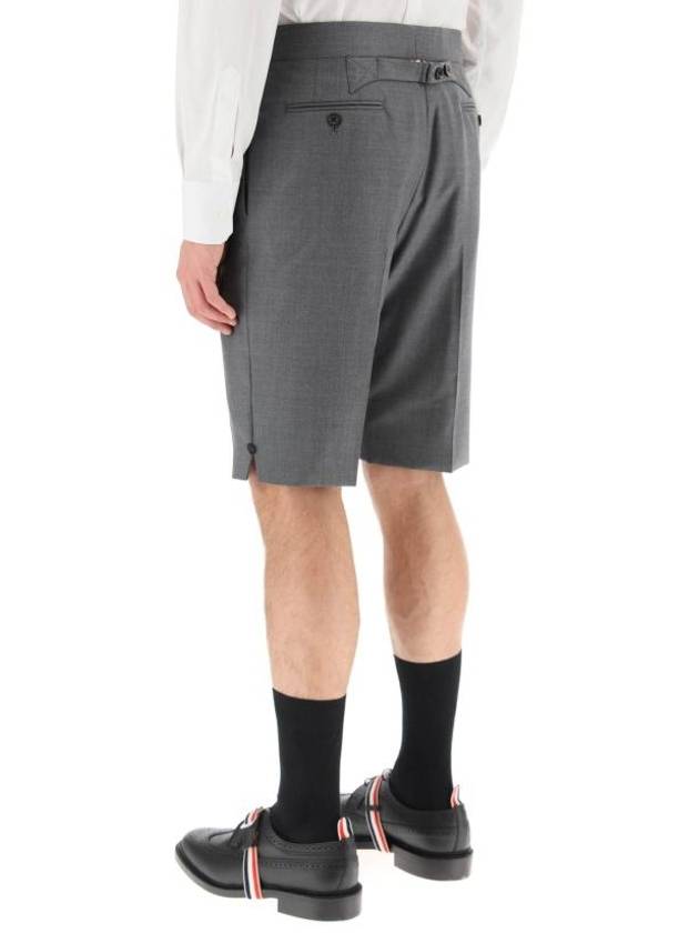 Twill Classic Backstrap Shorts Medium Grey - THOM BROWNE - BALAAN 4