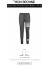 Women's Engineer 4 Bar Cotton Loopback Knit Track Pants Dark Grey - THOM BROWNE - BALAAN 3