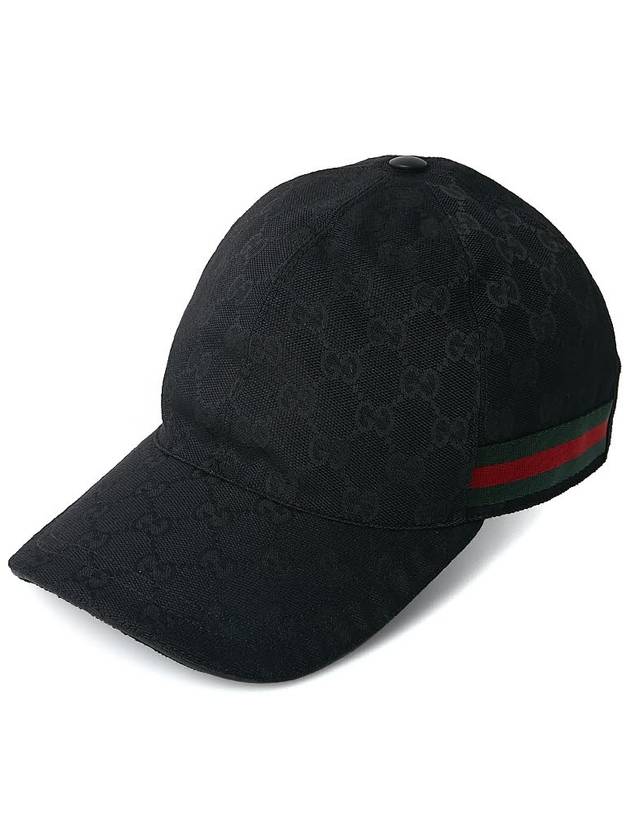 Original GG Web Supreme Canvas Baseball Ball Cap Black - GUCCI - BALAAN 2