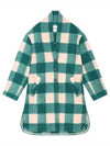 Gabriel Wool Checked Single Coat Green - ISABEL MARANT - BALAAN 2