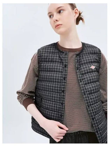 Women s inner down crew neck vest charcoal domestic product GM0024080168549 - DANTON - BALAAN 1