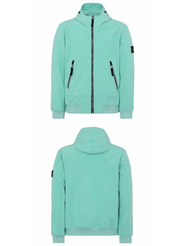 Men's Soft Shell Hooded Jacket Blue - STONE ISLAND - BALAAN 5