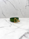 Triangle Buckle Leather Belt Green - BOTTEGA VENETA - BALAAN 5