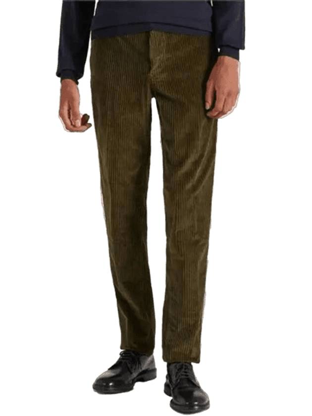 Corduroy Slim Skinny Pants Khaki - INCOTEX - BALAAN 1