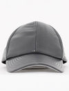 Embroidered Logo Glossy Finish Ball Cap Steel Grey - COURREGES - BALAAN 4