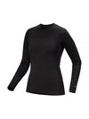 Women's Rho Merino Wool LS Crew Long Sleeve T-Shirt Black - ARC'TERYX - BALAAN 2