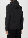 Supima Cotton Twill Stretch-TC Over Hooded Jacket Black - STONE ISLAND - BALAAN 4