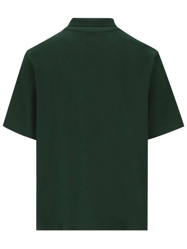 Embroid Logo Cotton Polo Shirt Ivy - BURBERRY - BALAAN 3