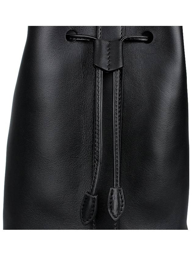 Logo Leather Bucket Bag Black - MIU MIU - BALAAN 10