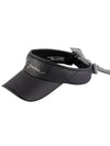 Golf Wear Check Ribbon Leather Suncap Black - J JANE - BALAAN 3