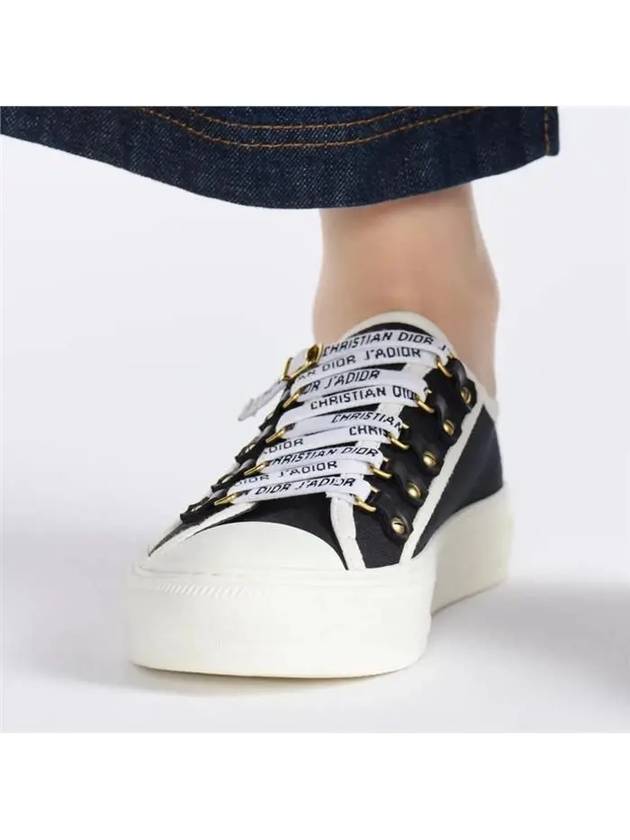 Walk'N' Low Top Sneakers Canvas Black - DIOR - BALAAN 3