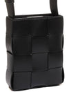 Cassette Intrecciato Mini Cross Bag Black - BOTTEGA VENETA - BALAAN 6