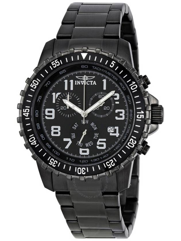 Invicta II Chronograph Black Dial Gunmetal Ion-plated Men's Watch 1328 - INVICTA - BALAAN 1