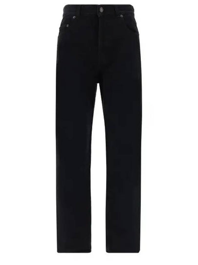 Vanessa Denim Straight Jeans Black - SAINT LAURENT - BALAAN 2