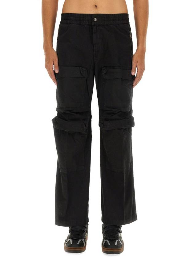 P Danzel Twill Cargo Straight Pants Black - DIESEL - BALAAN 2