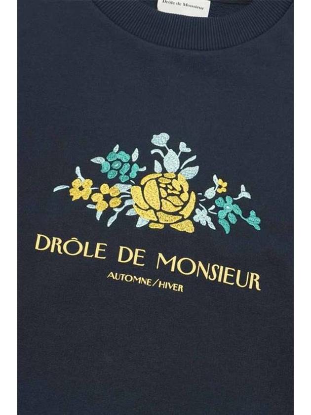 Drold Monsieur Fleur Sweatshirt SW107 CO001 NY - DROLE DE MONSIEUR - BALAAN 4