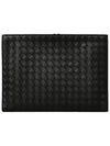 Intrecciato Document Clutch Bag Black - BOTTEGA VENETA - BALAAN 3