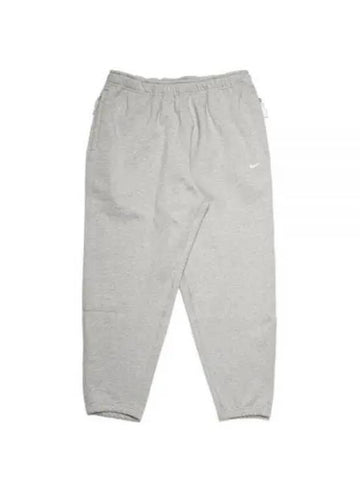 Men's Solo Swoosh Fleece Track Pants Grey - NIKE - BALAAN 1