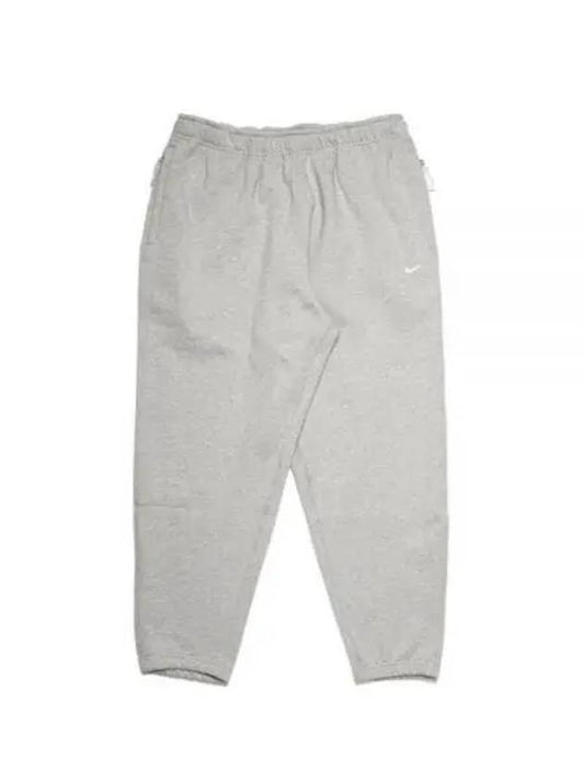 Men's Solo Swoosh Fleece Track Pants Grey - NIKE - BALAAN 1