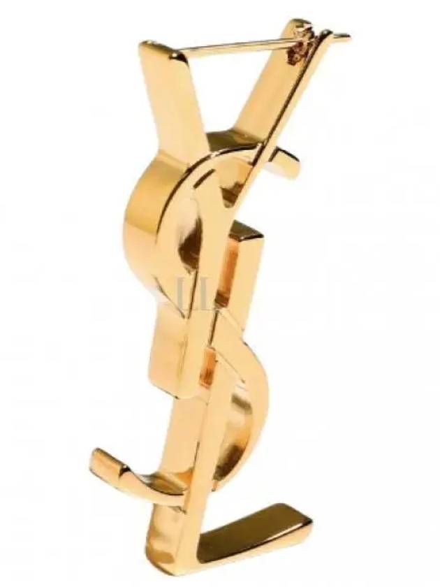 YSL Cassandre Single Metal Earrings Gold - SAINT LAURENT - BALAAN 2