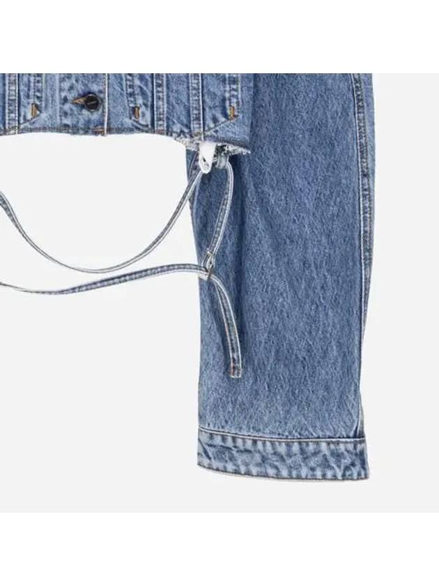 Jacquemus Cropped Denim Jacket 23H233DE021 - JACQUEMUS - BALAAN 4