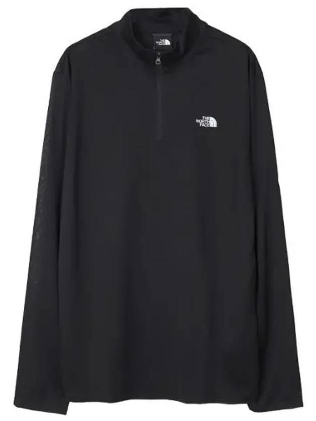 Men's Elevation Half Zip-Up Long Sleeve T-Shirt Black - THE NORTH FACE - BALAAN 2