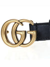 GG Marmont Double Buckle Thin Belt Black - GUCCI - BALAAN 5