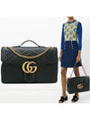 GG Marmont Big Shoulder Bag Black - GUCCI - BALAAN.