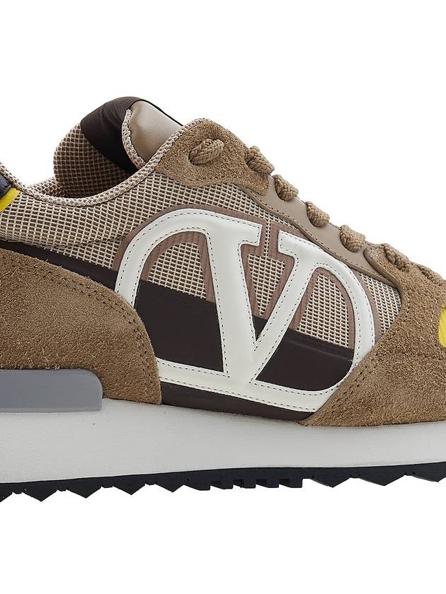 V Logo Low Top Sneakers Brown - VALENTINO - BALAAN 11