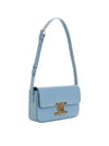 Claude Shiny Calfskin Shoulder Bag Blue - CELINE - BALAAN 2