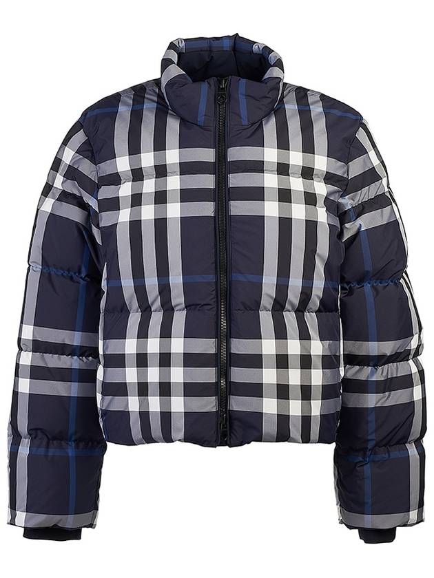 Check Crop Padding Night Blue - BURBERRY - BALAAN 2