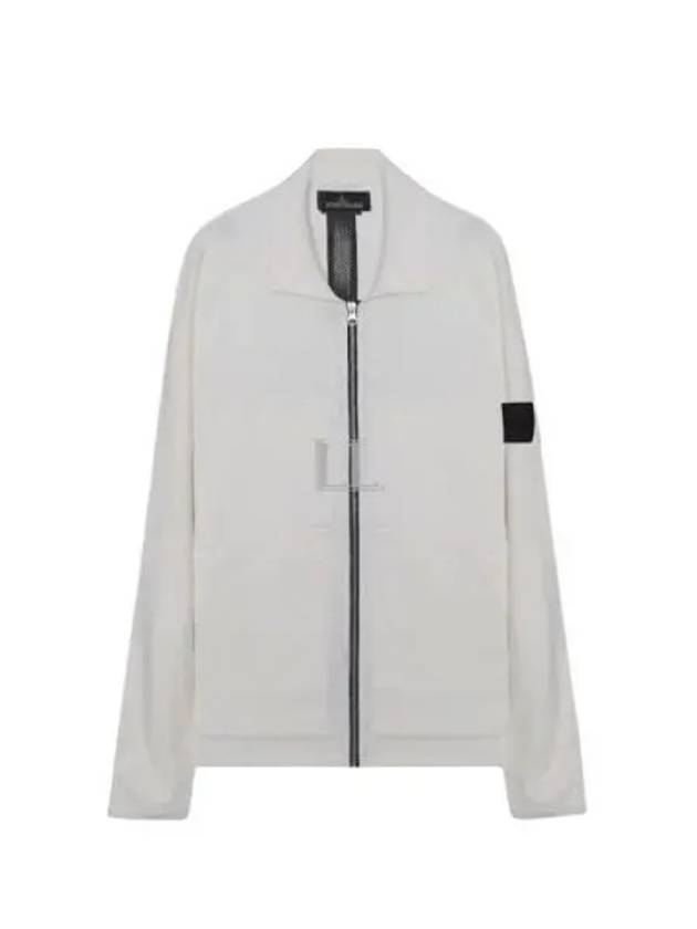 Men's Patch Pocket Zip-Up Cardigan Off White - STONE ISLAND - BALAAN 2