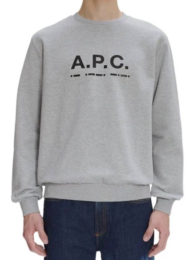 Men's Franco Logo Sweatshirt Grey - A.P.C. - BALAAN 5