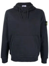 Wappen Patch Cotton Fleece Hoodie Navy - STONE ISLAND - BALAAN 2