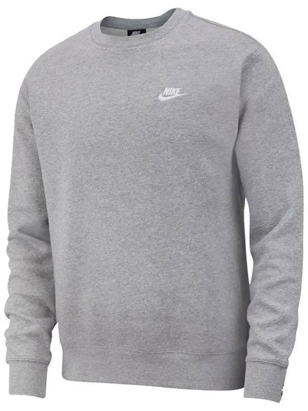 Sportswear Men's Club Fleece Crew Sweatshirt Grey - NIKE - BALAAN 5