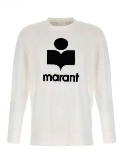 Kieffer Logo Print Linen Long Sleeve T-Shirt White - ISABEL MARANT - BALAAN 2