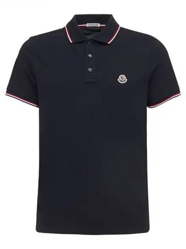 Logo Patch Polo T Shirt Navy 8A70300 84556 77X 271717 1146545 - MONCLER - BALAAN 1