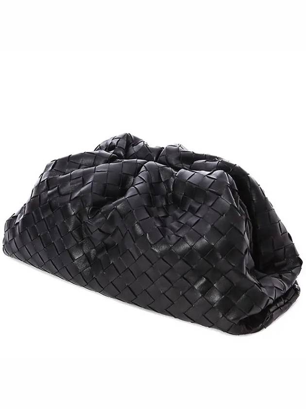 Intrecciato Nappa Leather Dumpling Clutch Bag Black - BOTTEGA VENETA - BALAAN 2