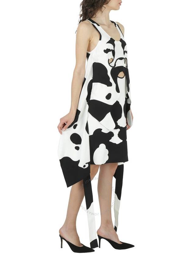 cow print asymmetric midi dress - BURBERRY - BALAAN 3