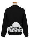 Skull Print Cotton Sweatshirt Black - PHILIPP PLEIN - BALAAN 4