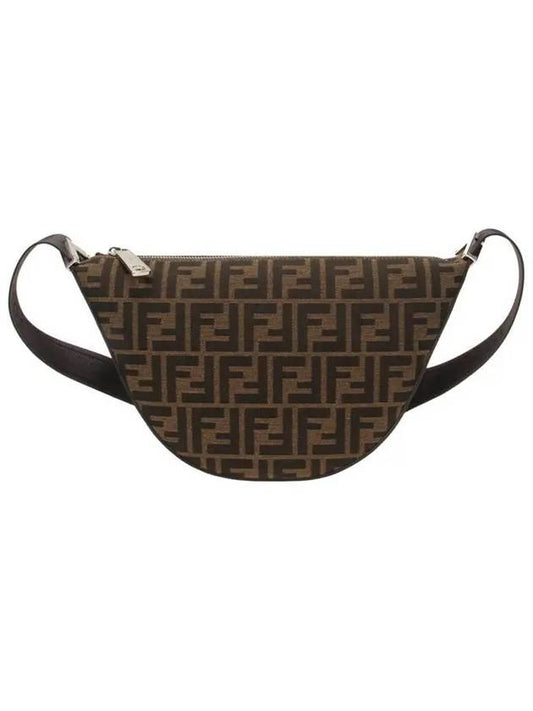 Melon FF Jacquard Small Shoulder Bag Brown - FENDI - BALAAN 2