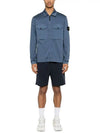 Two-pocket Overshirt Zip-up Jacket Dark Blue - STONE ISLAND - BALAAN 3