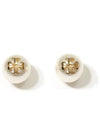 Crystal Pearl Stud Earring Gold - TORY BURCH - BALAAN 2