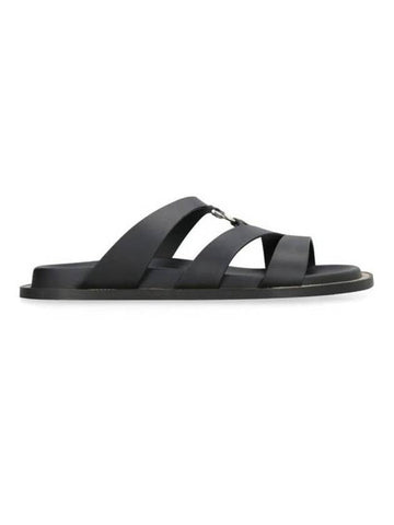 Leather Sandals Black - SALVATORE FERRAGAMO - BALAAN 1