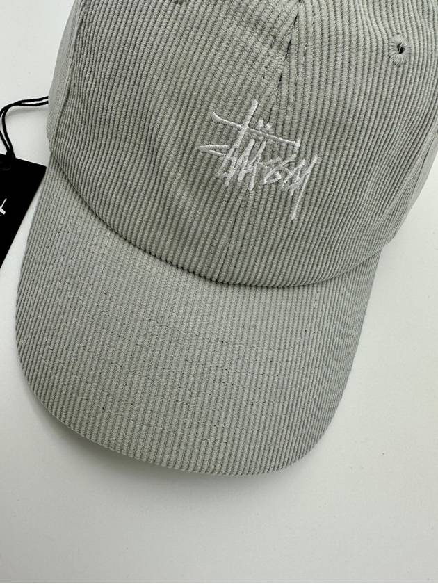 Graffiti Cord Low Pro Ball Cap Silver Blue - STUSSY - BALAAN 4