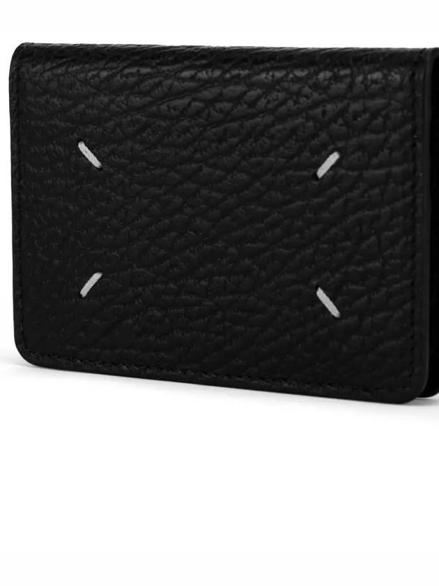 Bovine Leather Card Wallet Black - MAISON MARGIELA - BALAAN 4